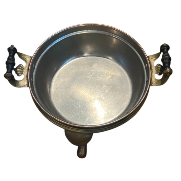 Vintage Copper Chafing Dish Pot and Stand. Lidded Dish with‎ Handle - Picture 7 of 11